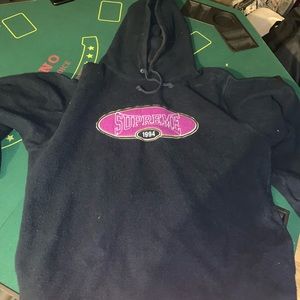 Supreme reverse fleece hoodie